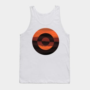 Abstract Circle Red Landscape Tank Top